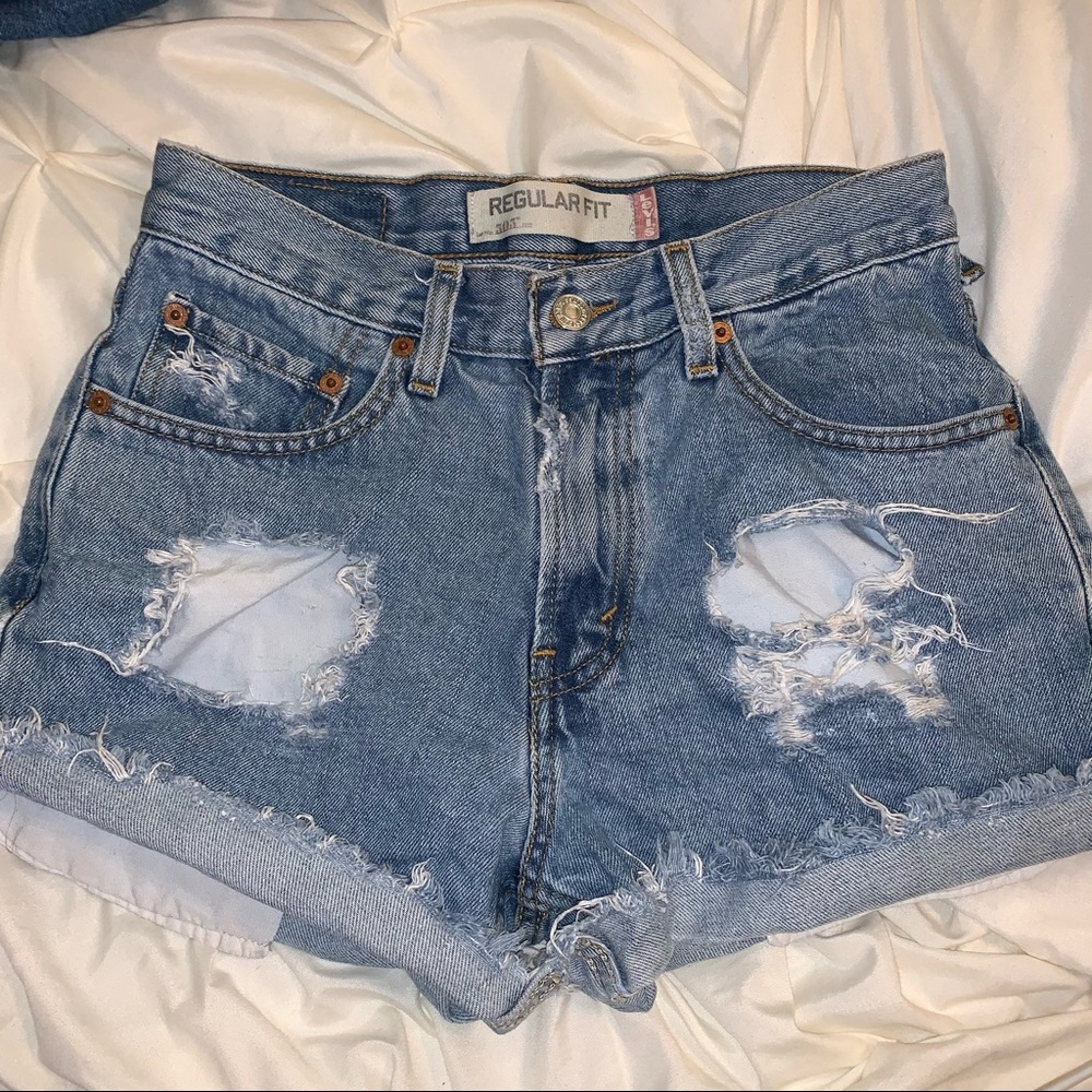 Levi’s Women’s Regular Fit Shorts w/ Holes